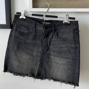 Charcoal Grey Denim Skirt